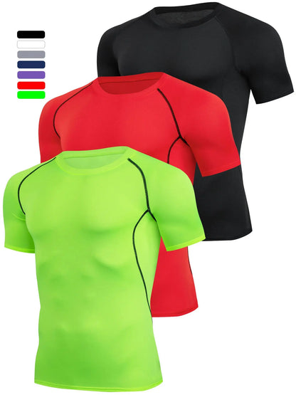 Compression Contrast Binding T-shirt